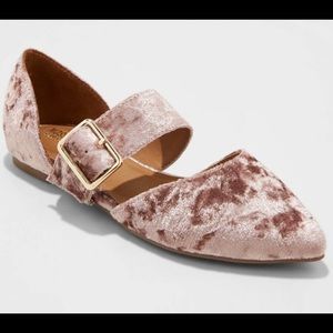 Mossimo Maliha Velvet Mary Jane Flat - Pink